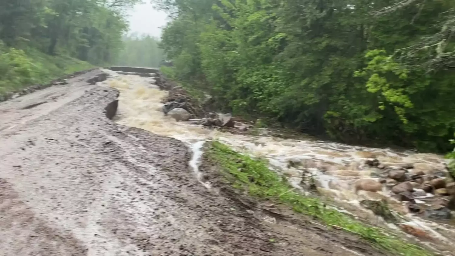 Storm damages North Arm Road video